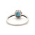 14K White Gold .48tw London Blue Topaz Oval with a .12tw Diamond Halo and Accents Ring Size 6.75