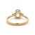 14K  Gold 1.04tw Aquamarine Oval with .08tw Bilateral Diamond Accents Ring Size 6.5