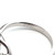 14K White Gold .72tw Aquamarine Circle with .09tw Bilateral Diamond Bezel Accents on Wrap Bypass Ring Size 6.75