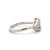 14K White Gold .72tw Aquamarine Circle with .09tw Bilateral Diamond Bezel Accents on Wrap Bypass Ring Size 6.75