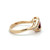 14K Gold 1.50tw Garnet Circle with .13tw Diamond Accents Bypass Wave Ring Size 6.75