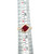 14K Gold 1.50tw Garnet Circle with .13tw Diamond Accents Bypass Wave Ring Size 6.75
