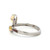 14K White Gold Opal Double Teardrops on a Garnet Accented Bypass Ring Size 7