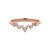 14K Rose Gold .19tw Diamond Bezels Zigzag Pattern Infinity Ring Size 6.75