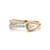 14K Gold .24tw Diamond Marquise and White Gold Setting Diamond Accented Band Bypass with an Open Arm Ring Size 5.75
