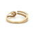 14K Gold .24tw Diamond Marquise and White Gold Setting Diamond Accented Band Bypass with an Open Arm Ring Size 5.75