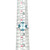 10K White Gold 2.25.tw Blue Topaz Square with Alternating .06tw Diamond and Blue Topaz Bezel Halo Ring Size 6.75