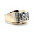 14K Two Tone Gold App .40ct European Cut Diamond Round Pave Accented Mens Wedding Band Size 12