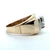 14K Two Tone Gold App .40ct European Cut Diamond Round Pave Accented Mens Wedding Band Size 12
