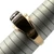 14K Two Tone Gold App .40ct European Cut Diamond Round Pave Accented Mens Wedding Band Size 12