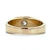 14K Yellow Gold Hammered Design Raised Cage Halo App .60ct Round Diamond European Shank Mens Wedding Band Size 11.5