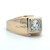 14K Yellow Gold Arrow Design App 1ct Round Diamond Mens Wedding Band Size 11