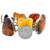 Sterling Silver Freeform Amber and Chain Bracelet