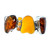Sterling Silver Freeform Amber and Chain Bracelet