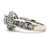 14K White Gold App .60ct Round Diamond Pave Double Halo Channel Set Band Engagement Ring Size 6.75