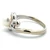 10K White Gold Pearl with Diamond Accents Swirl Design Ring Size 6