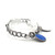 Sterling Silver Enamel St Christopher Coin Charm Bracelet