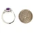 14K White Gold Oval Amethyst with Diamond Accents Ring Size 7