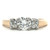14K Yellow Gold Round Diamond AP 0.5ct Center Stone Engagement Ring Size 9