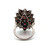 Sterling Silver Garnet Oval Cluster Ring Size 6