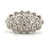Vintage 14K White Gold Diamond with Border Band Ring Size 7