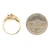 10K Yellow Gold Teardrop Pear Oval with a Round Diamond Accent Ring Size 4.5