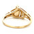 10K Yellow Gold Teardrop Pear Oval with a Round Diamond Accent Ring Size 4.5