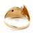 14K Yellow Gold Pearl with a Diamond Accent Swirl Ring Size 7