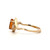 14K Gold 1.18tw Citrine Oval with Bilateral .10tw Diamond Bezels Ring Size 6.75