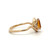 14K Gold 1.18tw Citrine Oval with Bilateral .10tw Diamond Bezels Ring Size 6.75