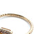 14K Gold 1.05tw Citrine Rectangle with .10tw Diamond Halo and Ribbed-Textured Band Ring Size 6.5