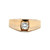14K Yellow Gold App .20ct Diamond Solitaire Tapered Concave Band Engagement Ring Size 8