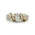 14K Two Tone Gold App .40ct Marquise Diamond with Bilateral Channel-Set Baguette Accent Diamonds Engagement Ring Size 6.75
