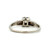 14K White Gold Central Diamond Circle in a Square-Setting with Bilateral Diamond Bezels in Teardrop-Setting Ring Size 6.75