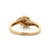 14K Yellow Gold App .30ct Round Diamond with Bypass Halo Channel Set Band Engagement Ring Size 6.75