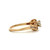 14K Yellow Gold App .30ct Round Diamond with Bypass Halo Channel Set Band Engagement Ring Size 6.75
