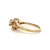 14K Yellow Gold App .30ct Round Diamond with Bypass Halo Channel Set Band Engagement Ring Size 6.75
