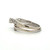 14K White Gold Central Diamond in a Diamond Channel-Setting Bypass and a Lower 3-Circle in a Channel-Setting Wedding Band Set Ring Size 6.25