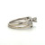 14K White Gold Central Diamond in a Diamond Channel-Setting Bypass and a Lower 3-Circle in a Channel-Setting Wedding Band Set Ring Size 6.25