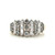 14K Yellow Gold App 1.0cttw Diamond Baguette and Round Rows Anniversary Band Ring Size 8