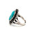 Sterling Silver Turquoise Vintage Navajo Style Floral Fashion Ring Size 5.5