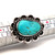 Sterling Silver Turquoise Vintage Navajo Style Floral Fashion Ring Size 5.5
