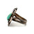 Sterling Silver Turquoise Leaf South Western Style Fashion Ring Size 7