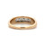 14K Gold 5-Diamonds in a White Gold Channel-Setting Band Ring Size 4