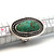 Sterling Silver Green Turquoise South Western Style Statement Ring Size 6.5