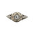 14K White Gold Diamond Circle in a Square-Setting with an Art Deco Filigree Band Ring Size 5.5