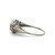 14K White Gold Diamond Circle in a Square-Setting with an Art Deco Filigree Band Ring Size 5.5