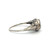 14K White Gold Diamond Circle in a Square-Setting with an Art Deco Filigree Band Ring Size 5.5