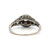14K White Gold Diamond Circle in a Square-Setting with an Art Deco Filigree Band Ring Size 5.5