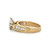14K Yellow Gold App .60ct Pear Shaped Diamond Baguette Channel Set Accented Band Engagement Ring Size 5
